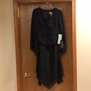 2 piece special occasion black dress